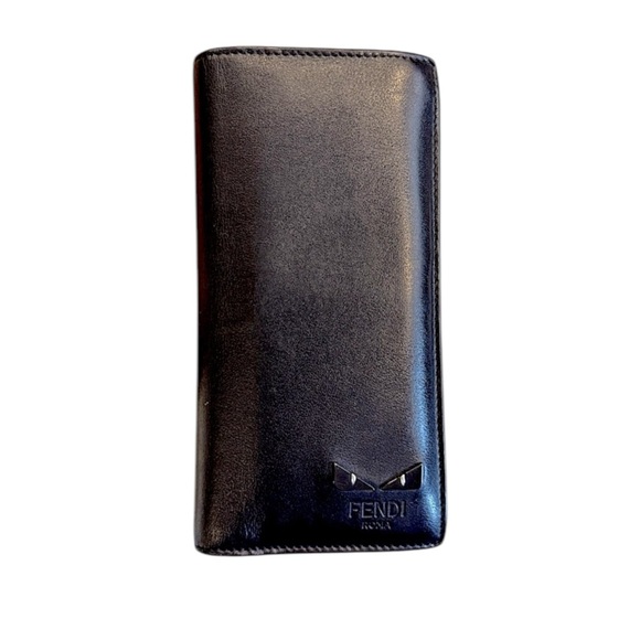 Fendi Handbags - Fendi Monster Eyes Black Long Wallet